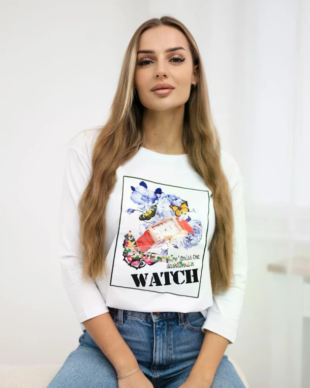 Bluzka z grafiką 3D Watch