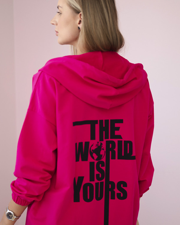 Bluza z nadrukiem "The world is yours"