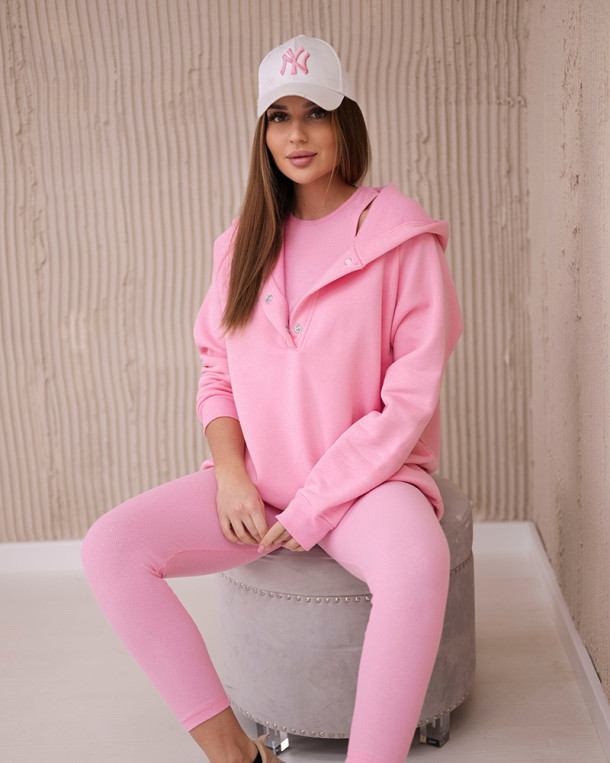 Komplet 3 w 1 bluza, top i legginsy