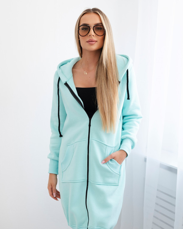 Bluza ocieplana długa z kapturem