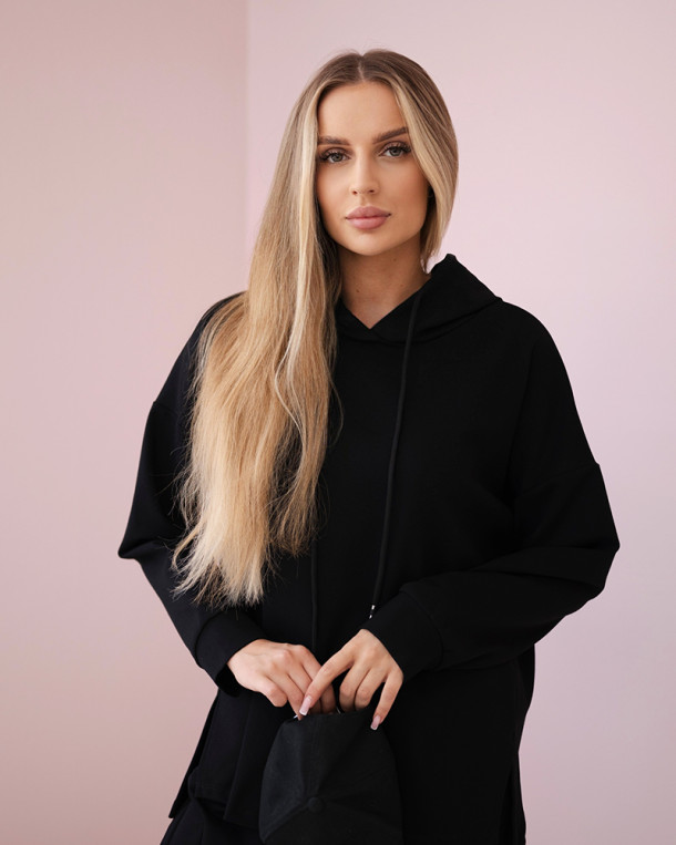 Komplet Punto Milano Winter bluza z kapturem + spodnie ciemny