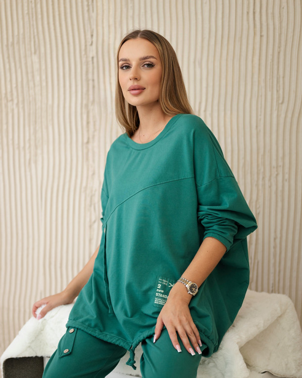 Komplet bawełniany oversize bluza + spodnie