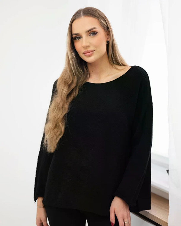 Sweter z okrągłym dekoltem jasny
