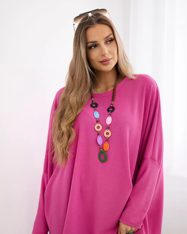 Bluzka oversize z wisiorkiem