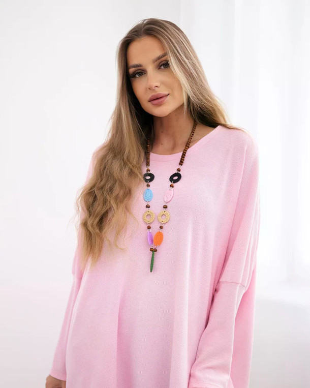 Bluzka oversize z wisiorkiem